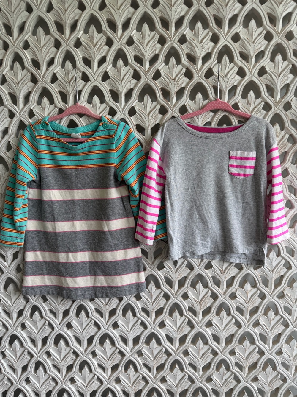 GAP and OshKosh Girls' Playful Stripes Set (2-Pack), 2T